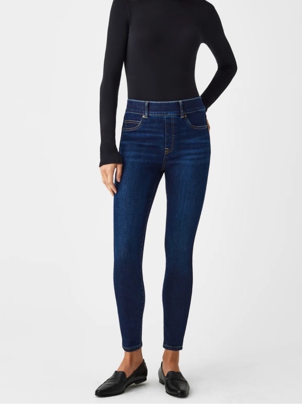 NEW Spanx Ankle Skinny Jeans Midnight Shade Size XL